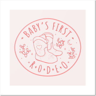 Baby's First Rodeo Pink Posters and Art